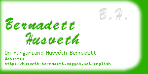 bernadett husveth business card